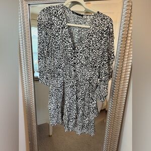 Zara Monochrome Animal Print Top